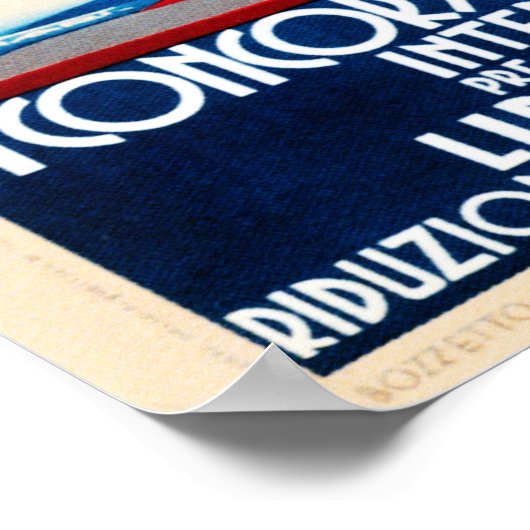 Venezio Lido 1930 Intモーターボート競技会 ポスター (角)