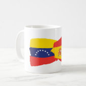 Venezuela and Spain flags together コーヒーマグカップ (正面左)