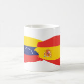Venezuela and Spain flags together コーヒーマグカップ (中央)