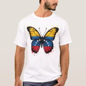 Venezuela Butterfly Venezuelan Flag Patriotic Butt Tシャツ (正面)