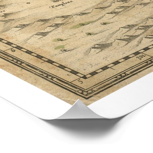 Venezuela by Hondius Map - 1630 ポスター (角)