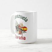 Venezuela + España – fusión de raíces y orgullo コーヒーマグカップ (正面左)