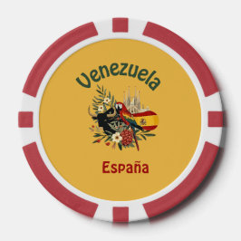 Venezuela + España – fusión de raíces y orgullo ポーカーチップ