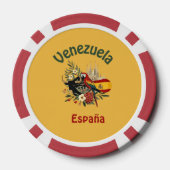 Venezuela + España – fusión de raíces y orgullo  ポーカーチップ (裏面)