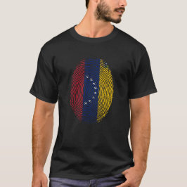 Venezuela fingerprint flag tシャツ