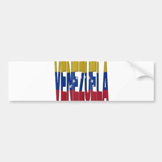 Venezuela flag バンパーステッカー (正面)