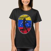 Venezuela Flag Baseball Hitter Venezuelan Flag Tシャツ (正面)