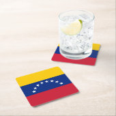 Venezuela flag custom paper drink coasters スクエアペーパーコースター (インサイチュ)