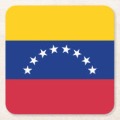 Venezuela flag custom paper drink coasters スクエアペーパーコースター (正面)