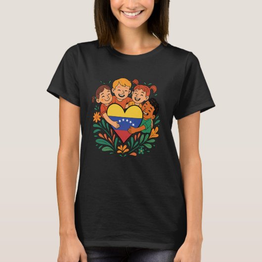 Venezuela Flag Hispanic Heritage Month Venezuelan  Tシャツ (正面)