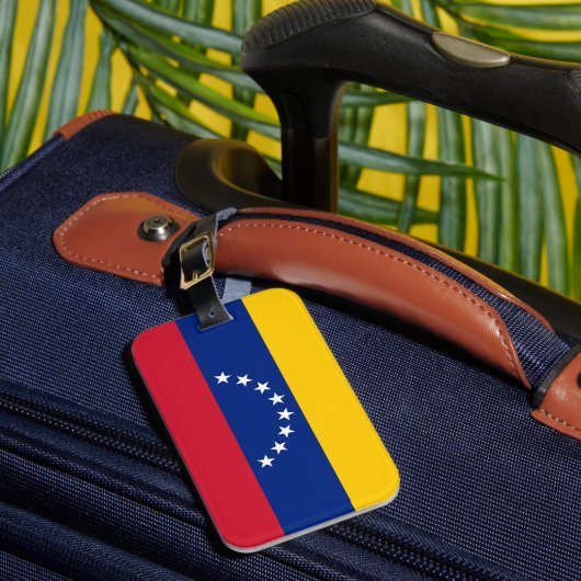 Venezuela flag personalized travel luggage tag ラゲッジタグ (正面インサイチュ1)