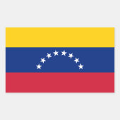 Venezuela flag stickers 長方形シール (正面)