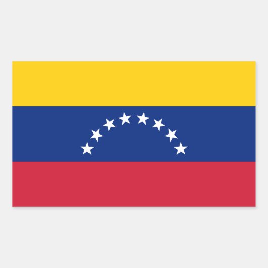 Venezuela flag stickers 長方形シール (正面)