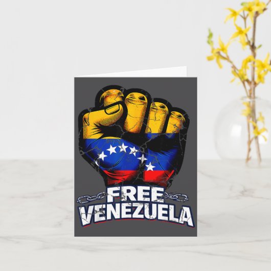 Venezuela Flag Venezuela Libre 2026  カード (黄色い花)