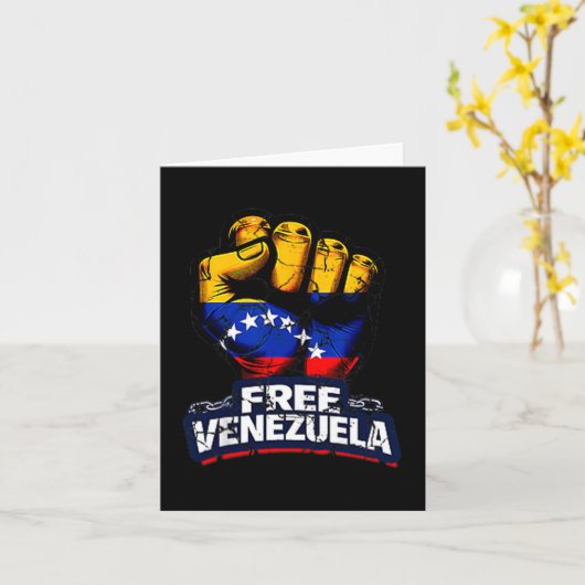Venezuela Flag Venezuela Libre 2026  カード (黄色い花)