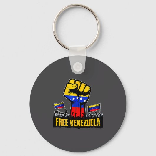 Venezuela Flag Venezuela Libre 2026  キーホルダー (正面)