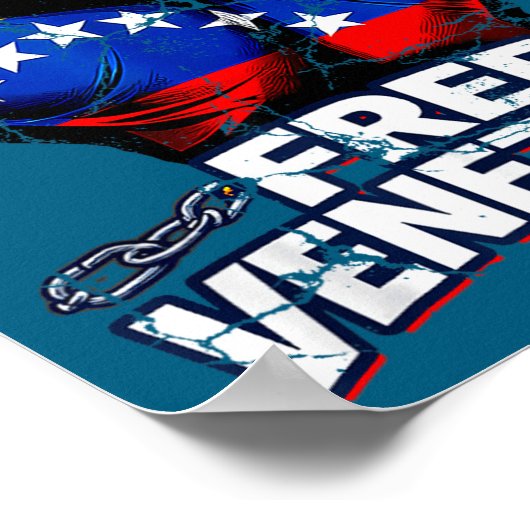 Venezuela Flag Venezuela Libre 2026  ポスター (角)