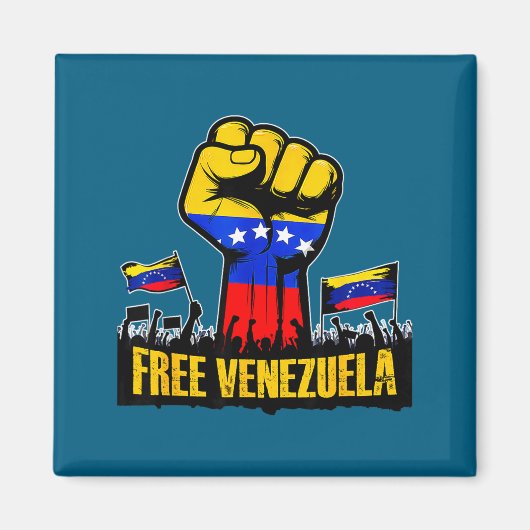 Venezuela Flag Venezuela Libre 2026  マグネット (正面)