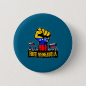 Venezuela Flag Venezuela Libre 2026 缶バッジ (正面)