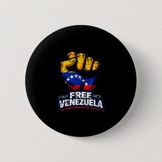 Venezuela Flag Venezuela Libre 2026  缶バッジ (正面)