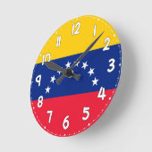 Venezuela Flag Wall Clock - Flag of Venezuela ラウンド壁時計 (傾斜)