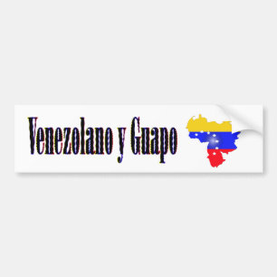 Venezuela flag with text Venezolano y guapo バンパーステッカー