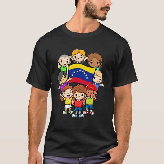 Venezuela Kids Hispanic Heritage Month Venezuelan  Tシャツ (正面)