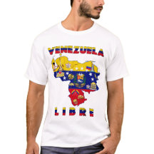 Venezuela Libre - ベネズエラ解放マップTシャツ