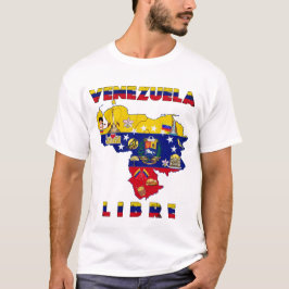 Venezuela Libre - ベネズエラ解放マップTシャツ Tシャツ