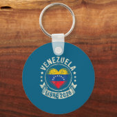 Venezuela Libre 2026 Venezuela Heart Flag  キーホルダー (正面)