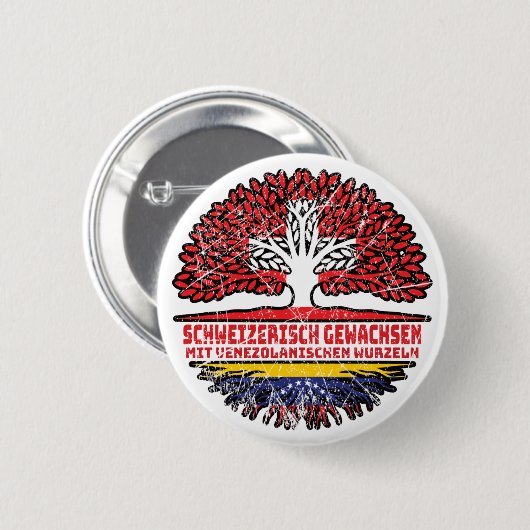 Venezuela Venezolanisch Schweizer Schweiz Baum 缶バッジ (正面&裏面)