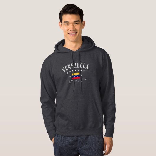 Venezuela | Venezuela Flag Longitude Modern  パーカ (正面フル)