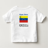 Venezuela Venezuelan Flag Blue Personalized Name トドラーTシャツ (裏面)