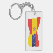 Venezuela y España juntos- Venezuela Spain flag キーホルダー (正面左)