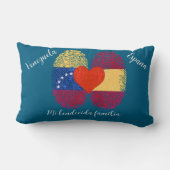 Venezuela y España ❤️ Mi Bendecida Familia ランバークッション (裏面)