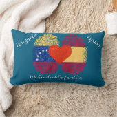 Venezuela y España ❤️ Mi Bendecida Familia ランバークッション (ブランケット)