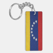 Venezuelan flag embroidery style design キーホルダー (正面左)