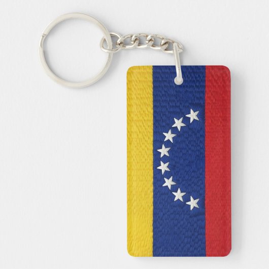Venezuelan flag embroidery style design キーホルダー (正面)