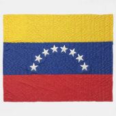 Venezuelan flag embroidery style design フリースブランケット (正面(横))