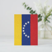 Venezuelan flag embroidery style design ポストカード (スタンド正面)