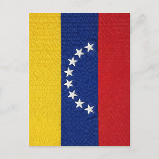 Venezuelan flag embroidery style design ポストカード