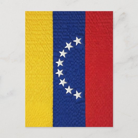 Venezuelan flag embroidery style design ポストカード (正面)