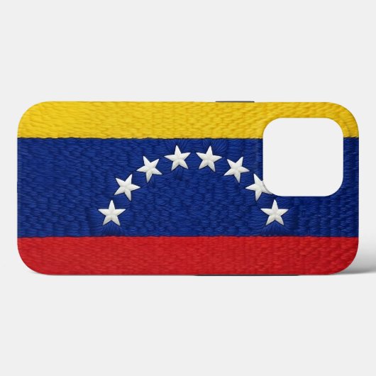 Venezuelan flag embroidery style design Case-Mate iPhoneケース (裏面 (横))