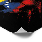Venezuelan Flag Soccer Ll - Footll Player Pride  ポスター (角)