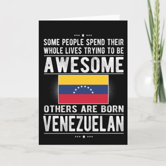 Venezuelan Flag Venezuela Proud Venezuelan Roots カード (正面)