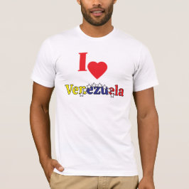 venezuelan,mens heart, i love Venezuela ,flag Tシャツ