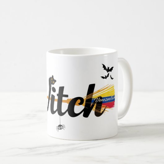 Venezuelan Witch Mug – Halloween Coffee Cup コーヒーマグカップ (正面右)