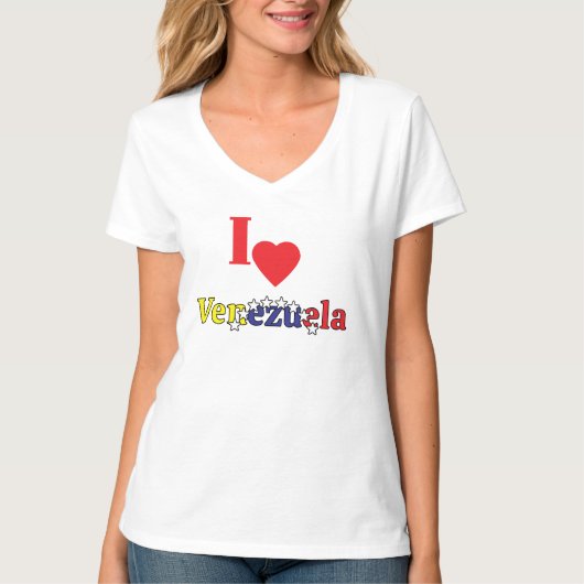 venezuelan women,heart, i love Venezuela,souvenir Tシャツ (正面)