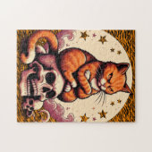Vengeful Orange Cat, Skulls and Moon ジグソーパズル (横)