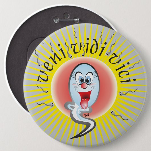 veni vedi vici Button 缶バッジ (正面&裏面)